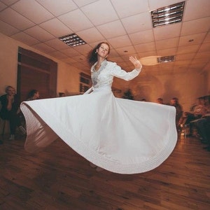 Whirling Skirt, White Sufi Skirt, Skirt for Whirling image 2