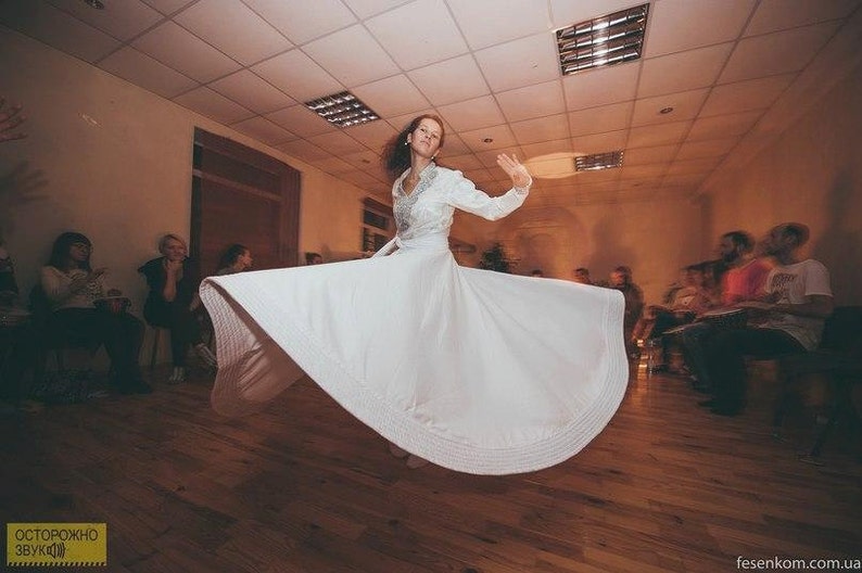 Whirling Skirt, White Sufi Skirt, Skirt for Whirling image 2