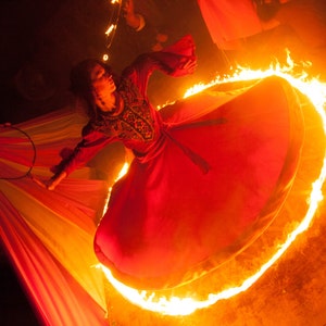 Fire Skirt with Kevlar, fire sufi skirt, dervish fire skirt image 3