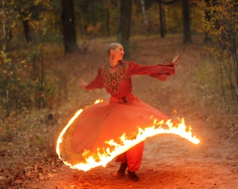 Fire Skirt with Kevlar, fire sufi skirt, dervish fire skirt