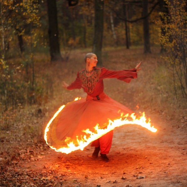 Fire Skirt with Kevlar, fire sufi skirt, dervish fire skirt