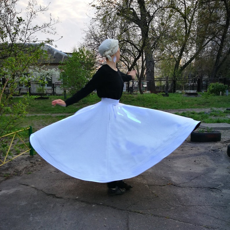 Two colours Sufi Skirt, Skirt for Whirling image 7