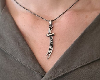 Zulfiqar Sword Necklace, Unique piece of jewelry, Perfect for both men and women