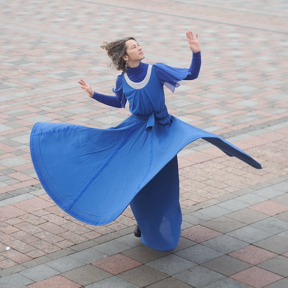 Blue skirt dance hot sale