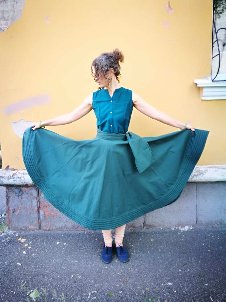 Green Whirling Skirt, Sufi Skirt, Skirt for Whirling - Etsy