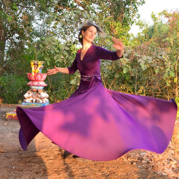 Whirling Skirt Violet with jacket, Violet Sufi Skirt, Skirt for Whirling