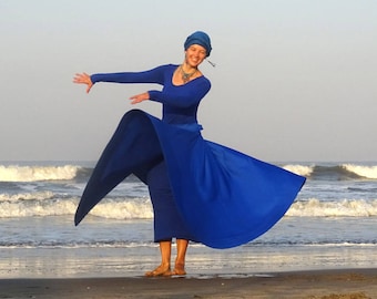 Whirling Skirt, Blue Sufi Skirt, Blue Skirt for Whirling