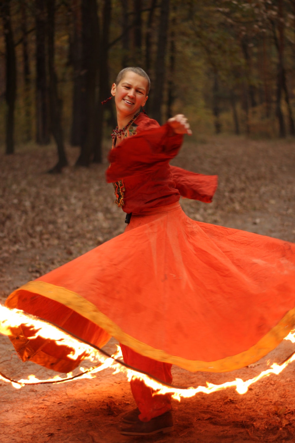 Whirling Fire Skirt with ceramic cord Etsy