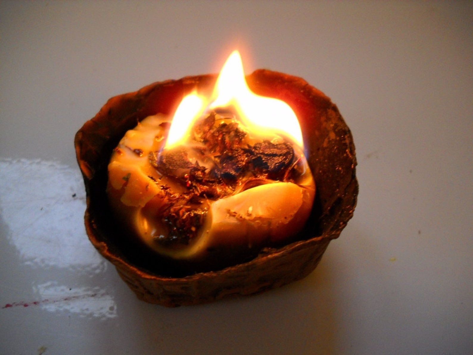 Herbs wickless beeswax candle Table bonfire. Etsy