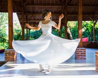 Whirling Skirt white with chain