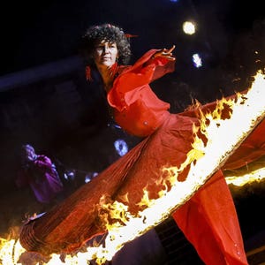 Fire Skirt with Kevlar, fire sufi skirt, dervish fire skirt image 8
