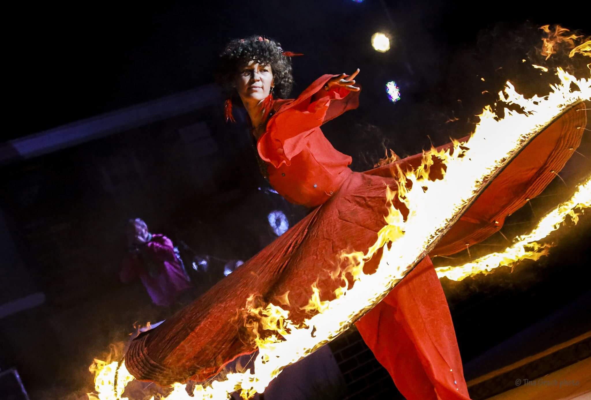 Whirling Fire Skirt with ceramic cord Etsy