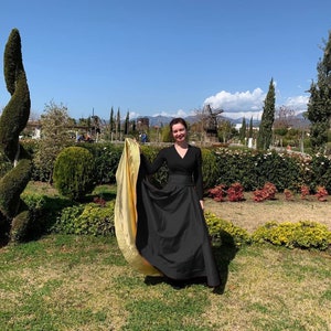 Golden and Black skirt, Two colours Sufi Skirt, Skirt for Whirling