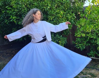 Traditional Sema dress, Dervish Costume, Dress for Whirling, Tanoure