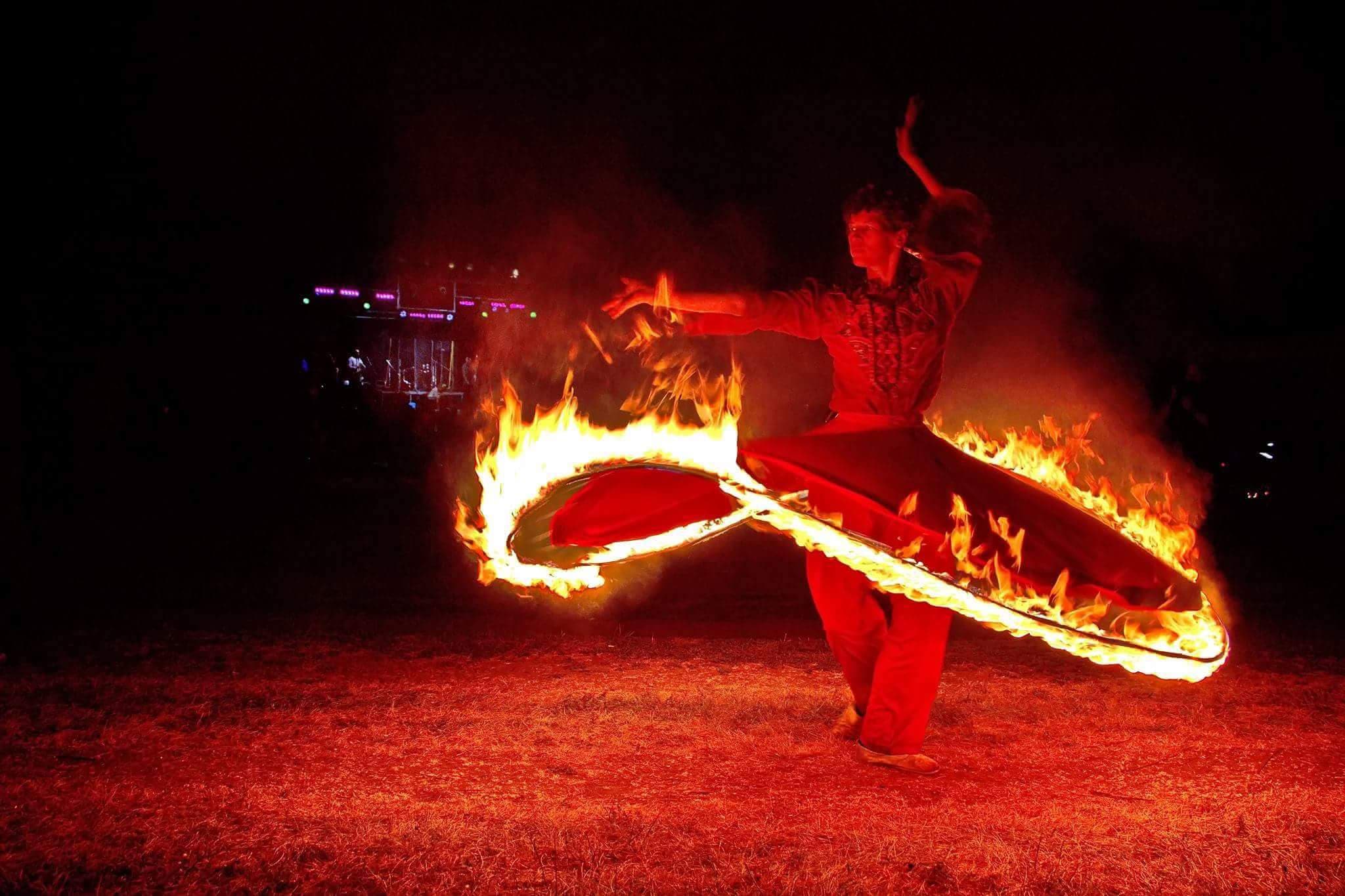 Whirling Fire Skirt with ceramic cord Etsy