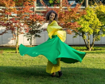 Whirling Skirt green with chain