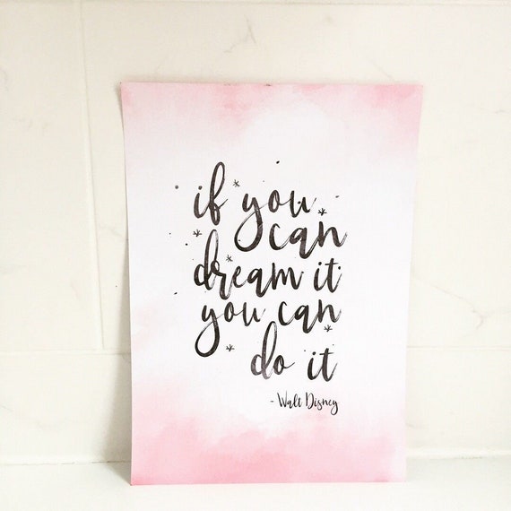 A4 Disney Cinderella Typography Print Wall Art Quote Gift Home Decor UNFRAMED