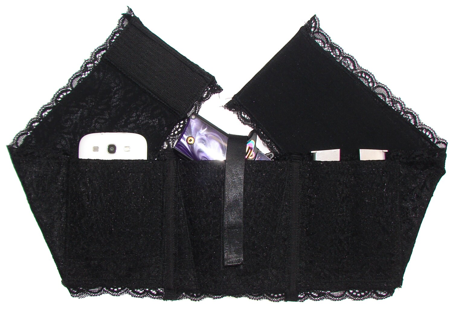 Black Lace-Up Concealed Carry Waistband Black Lace Women main image 2