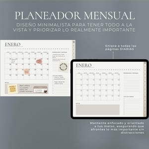 K&ouml;nnte beinhalten: Ein Monats-Planer mit minimalistischem Design. Der Planer enth&auml;lt einen Kalender f&uuml;r den Monat Januar mit einer To-Do-Liste und einem Abschnitt f&uuml;r Notizen. Der Planer soll Ihnen helfen, organisiert zu bleiben und sich auf Ihre Ziele zu konzentrieren.
