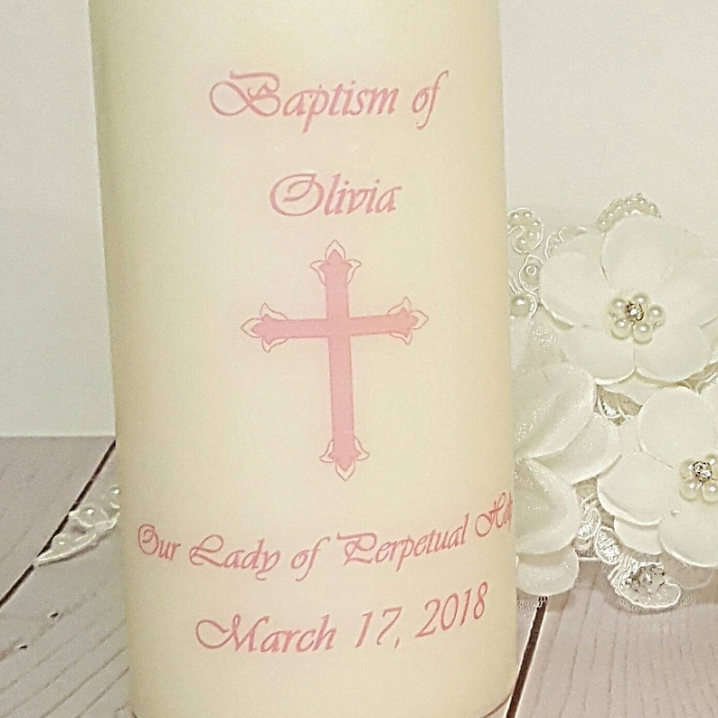 Baptism Candle Pillar Candle Keepsake Baptism Gift Baby Etsy Canada