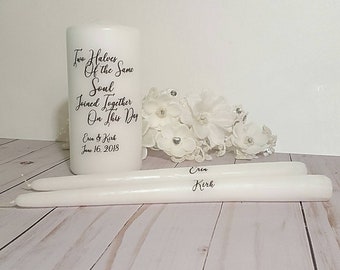 Unscented Pillar Candle, Pillar Candle, Unity Candle Set, Wedding Candle, Wedding Decor, Personalized Unity Candle, Keepsake