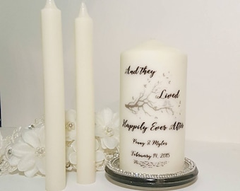 Unscented Pillar Candle, Pillar Candle, Unity Candle Set, Wedding Candle, Wedding Decor, Personalized Unity Candle, Keepsake