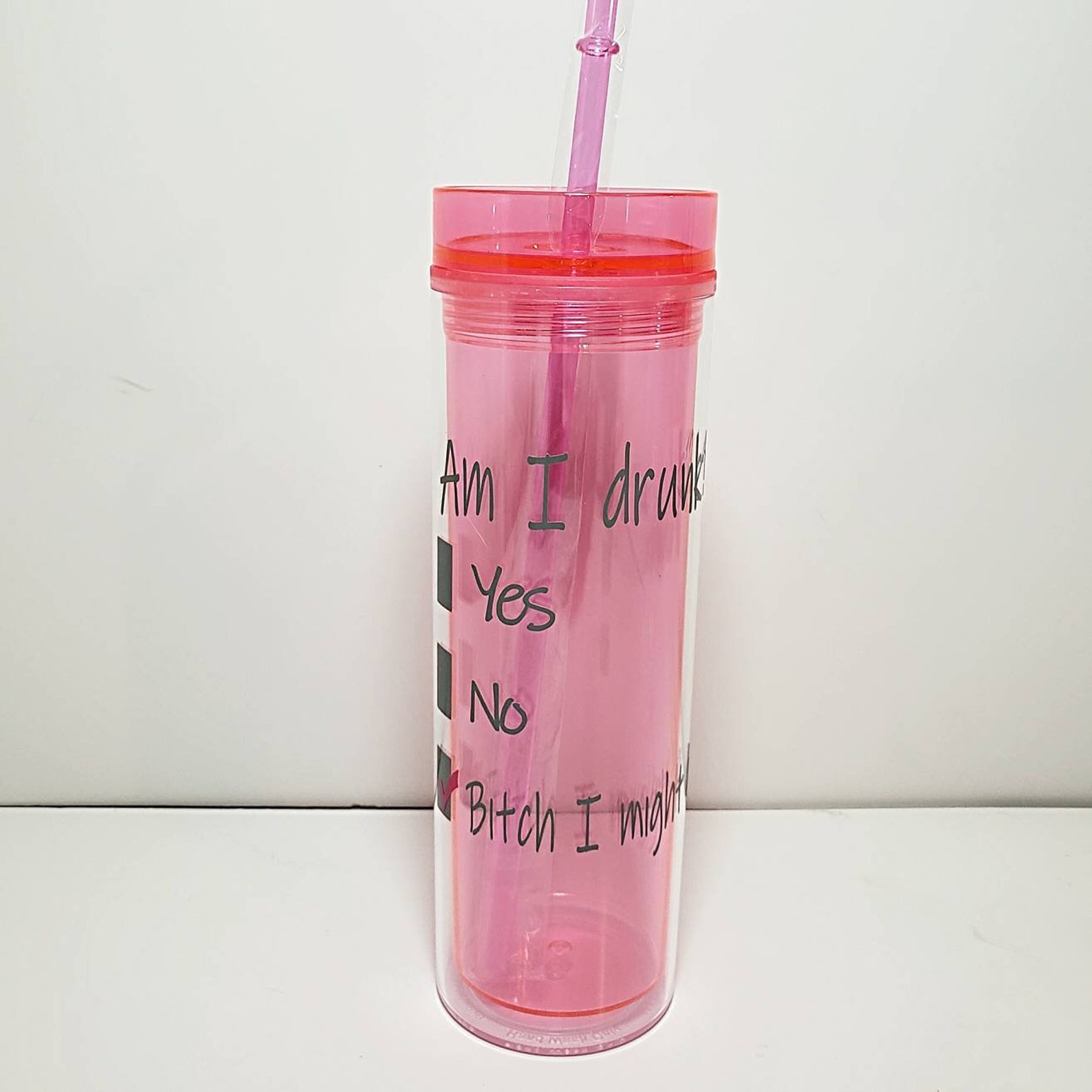 Fully Customizable Tumbler With Straw Personlized/adhesive Etsy