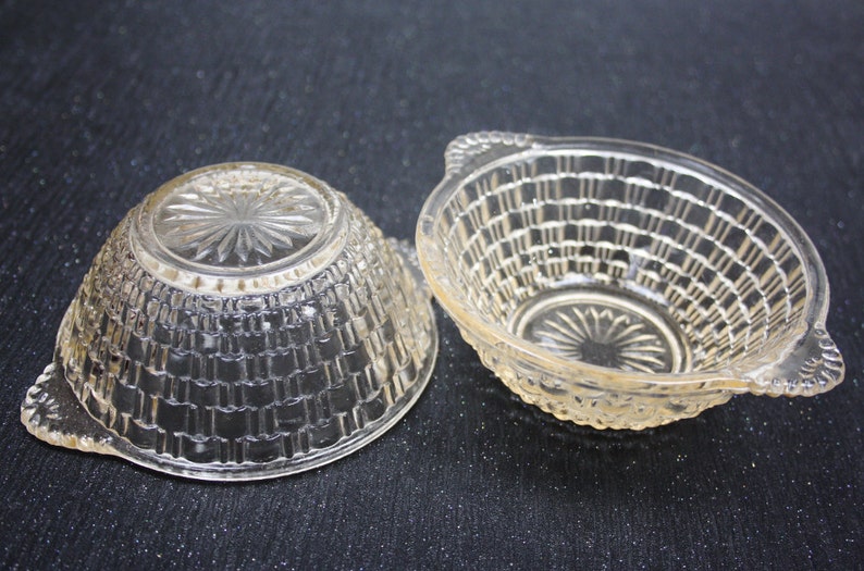 Vintage Pale Pink Glass Small Bowl / Trinket Dish Set of 2 Etsy