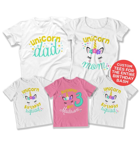 3rd birthday unicorn shirt