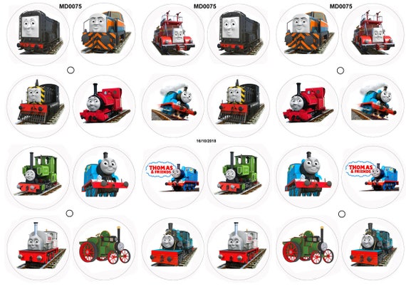 Thomas the Tank Engine 24 PreCut Edible Round Wafer Cake