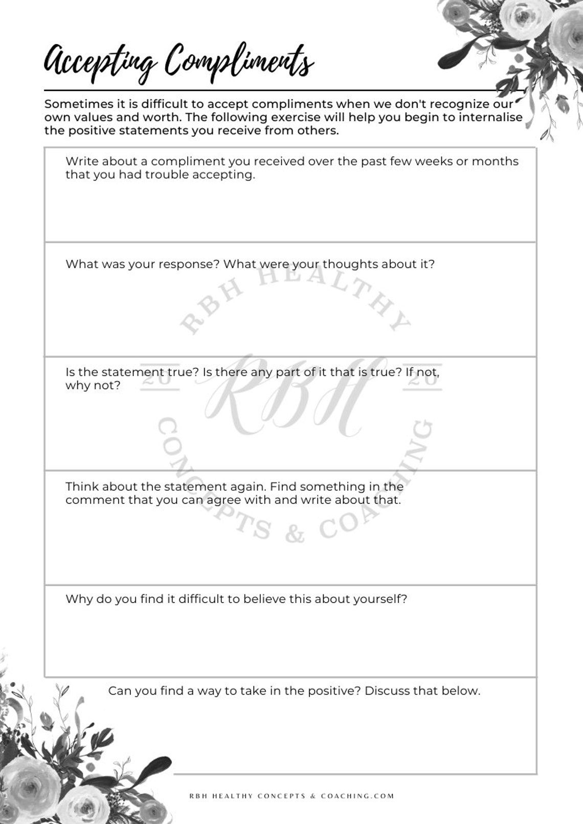 accepting-compliments-worksheet-self-worth-mental-health-etsy