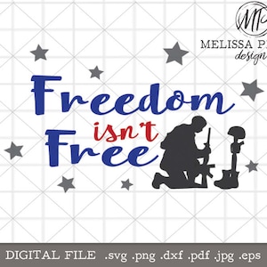 La libertad no es libre svg, Memorial Day SVG, Soldado Caído, Guerrero Herido, Corazón Púrpura, Militar svg, Soldado Americano, Fuerzas Armadas