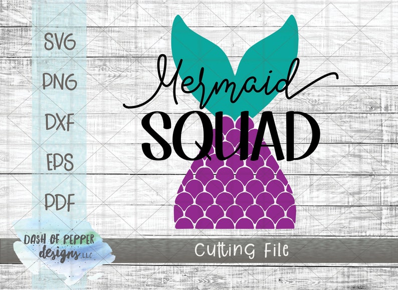 Download Mermaid Squad SVG A Mermaid SVG with Seashells and ...