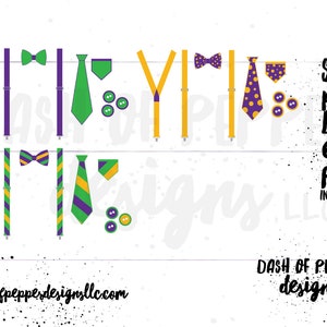 Mardi Gras Bretelle SVG, Louisiana Mardi Gras, Perline Mardi Gras, Fleur de Lis SVG, design decalcomania Mardi Gras, Papillon Mardi Gras SVG, Mardi Gras