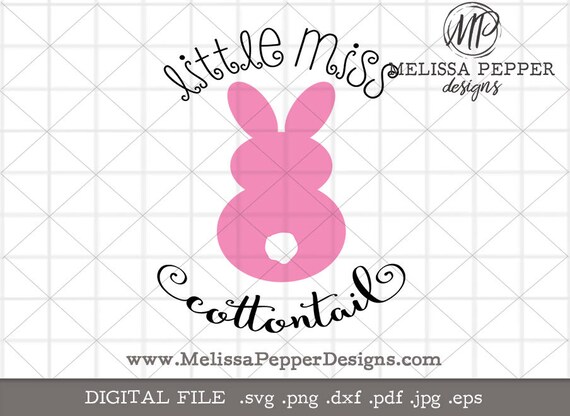 Little Miss Cottontail SVG, Easter Cutting File for Cricut and Silhouette, Easter Bunny Shirt Design, Girl Easter SVG PNG, Spring svg file