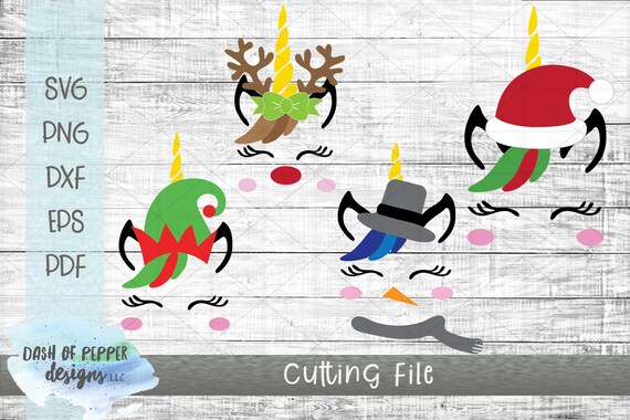 Download Christmas Unicorn Svg Bundle Unicorn Svgsvg File Reindeer Etsy PSD Mockup Templates