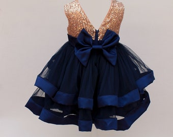 navy blue and gold wedding dresses