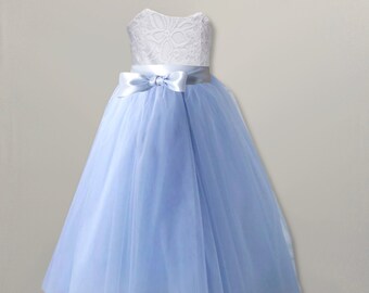 periwinkle flower girl dress
