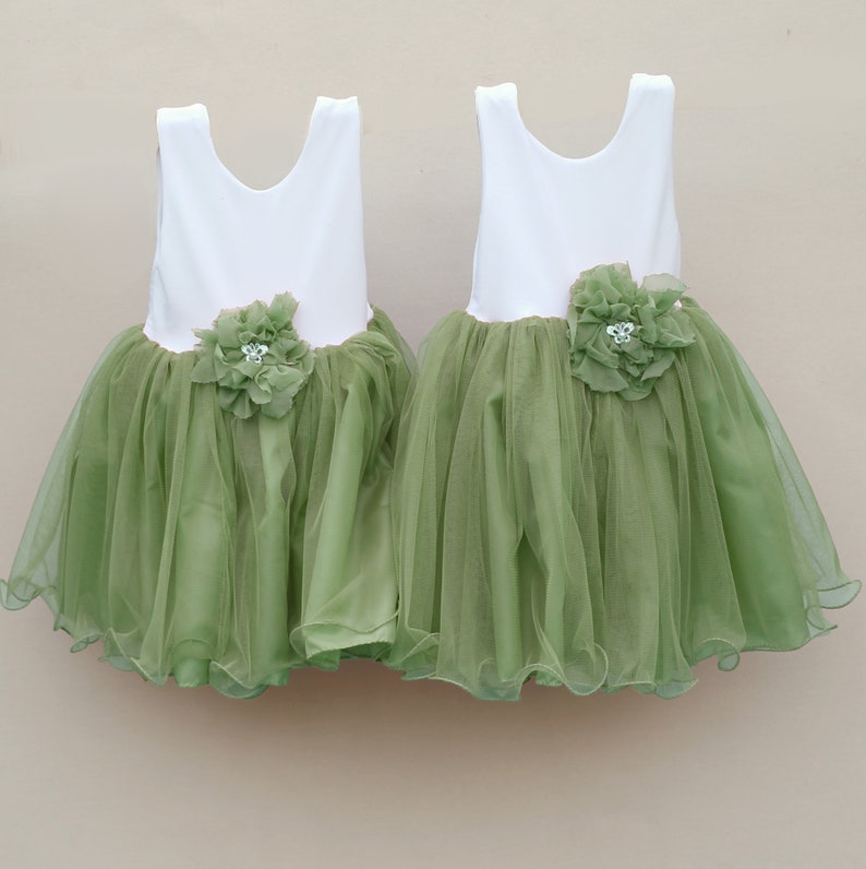 Green Flower Girl Dress Olive Green Dress Baby Green Dress Etsy Australia