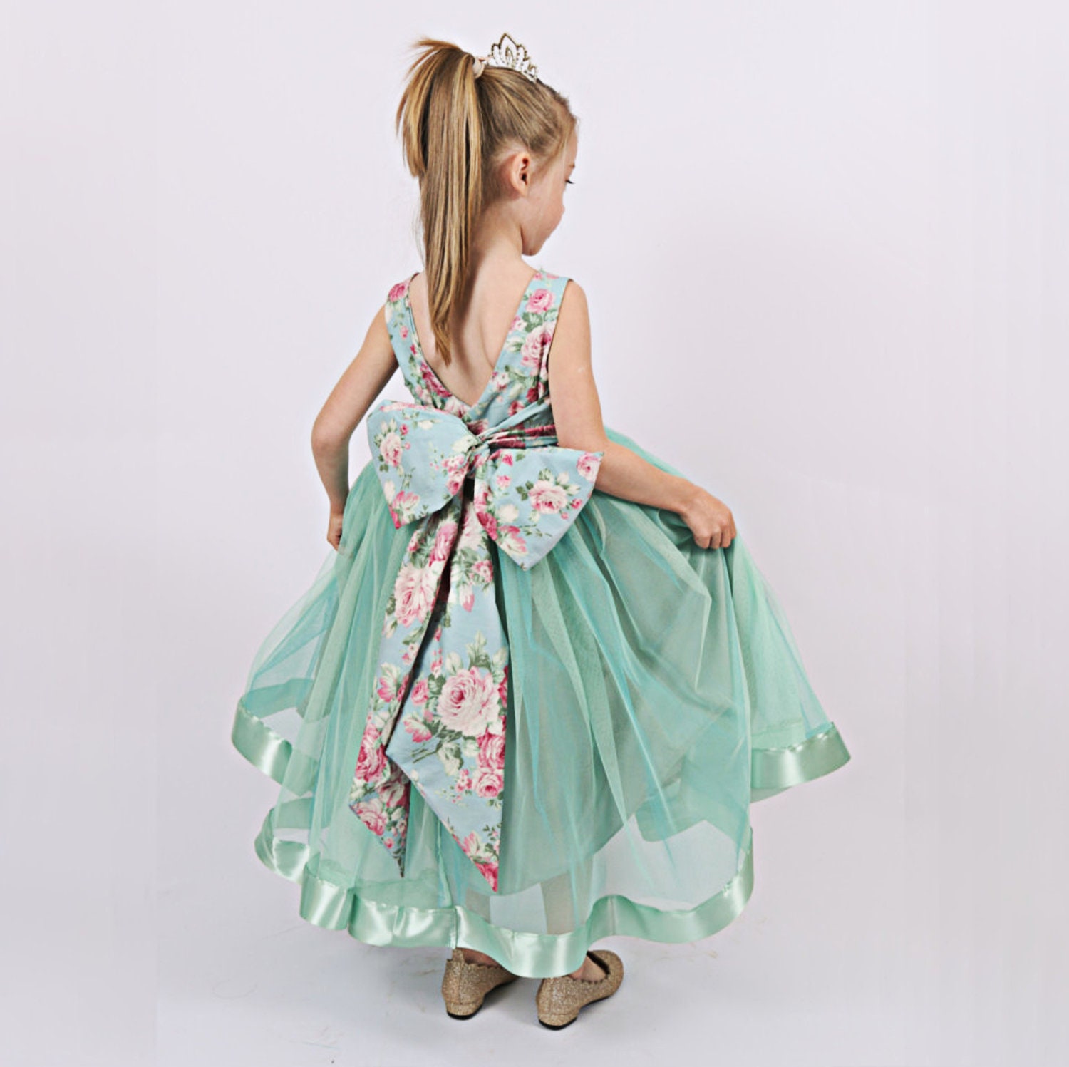 sage green girls dresses