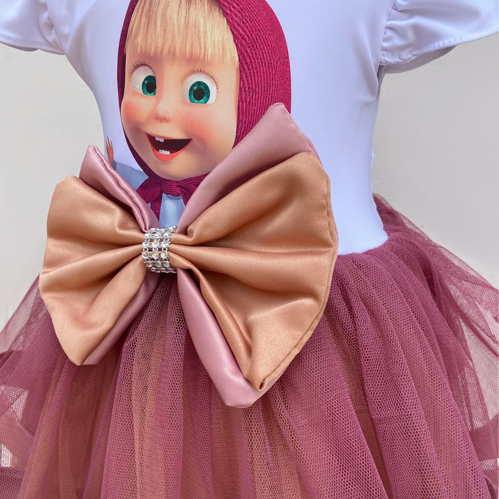 Masha and the Bear Dress Masha Outfit Masha Birthday Dress Etsy UK