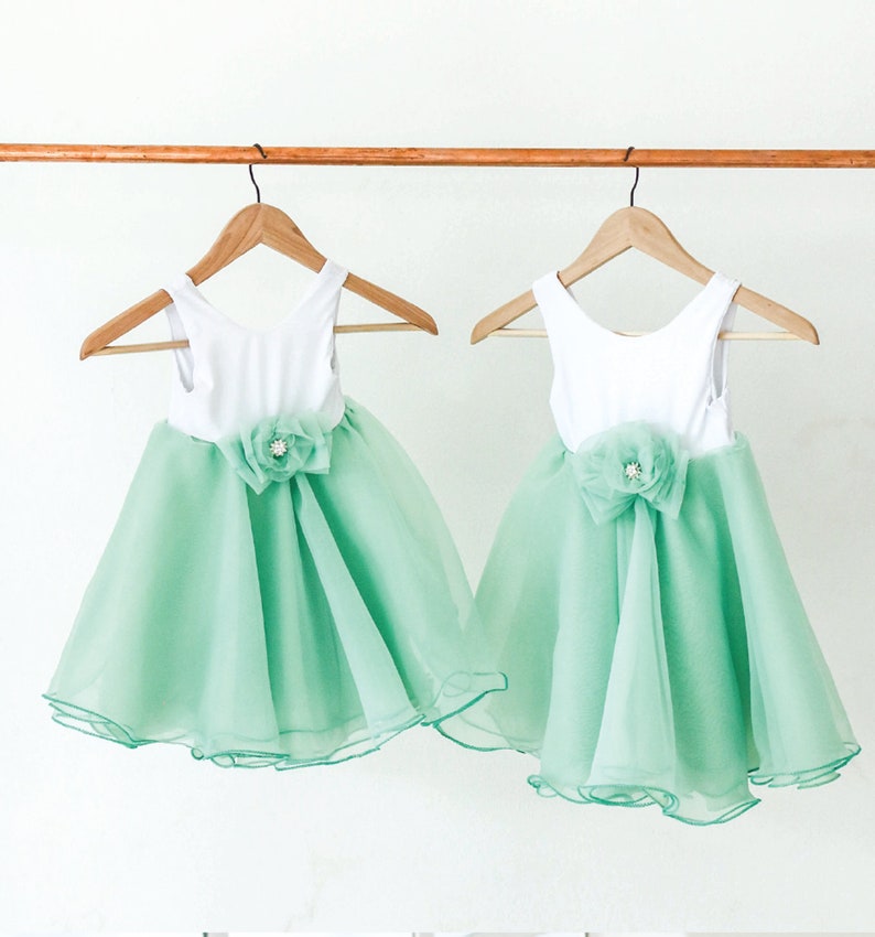 Mint flower girl dress Mint green baby dress Special Etsy