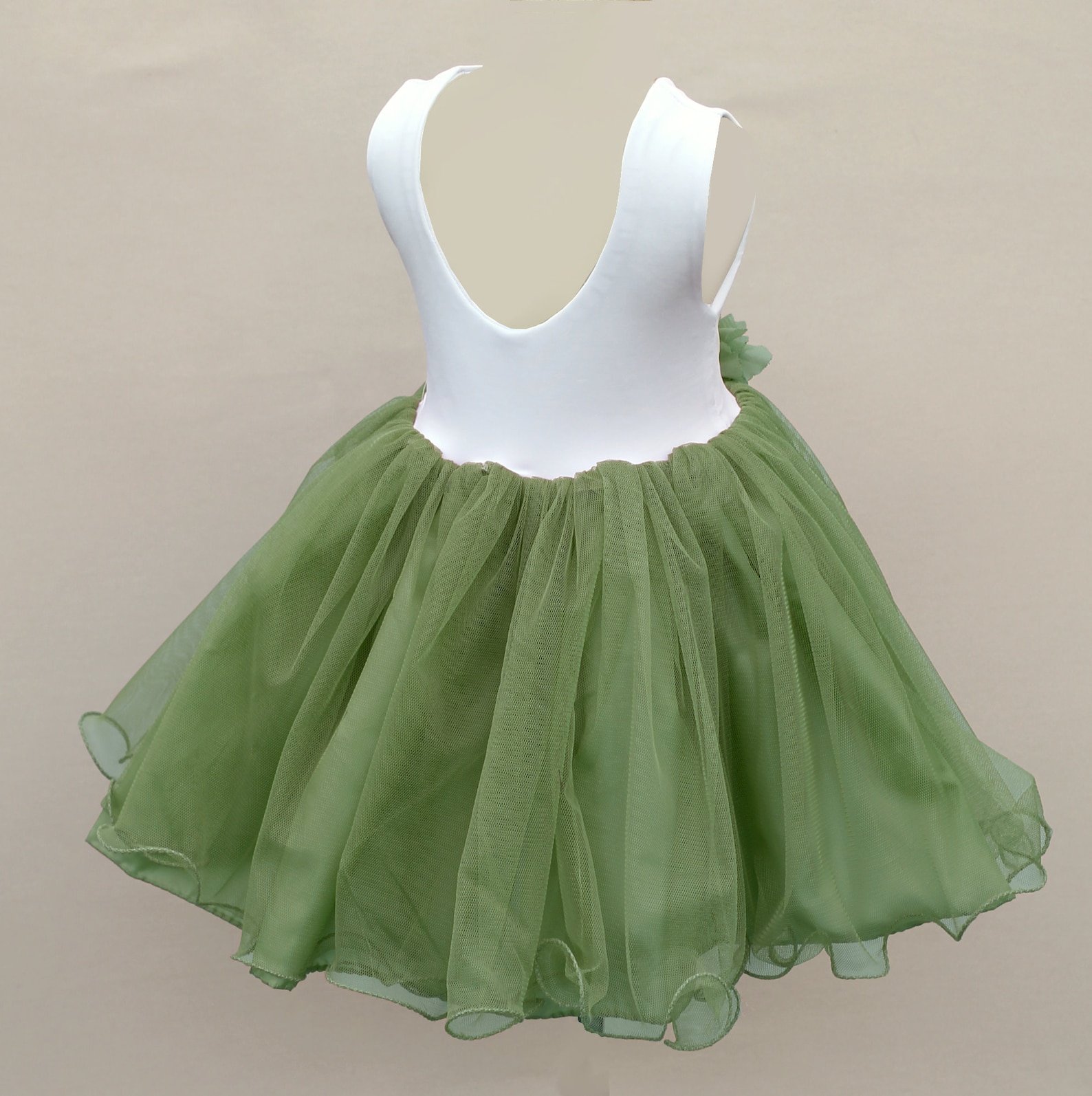 Green Flower Girl Dress Olive Green Dress Baby Green Dress Etsy