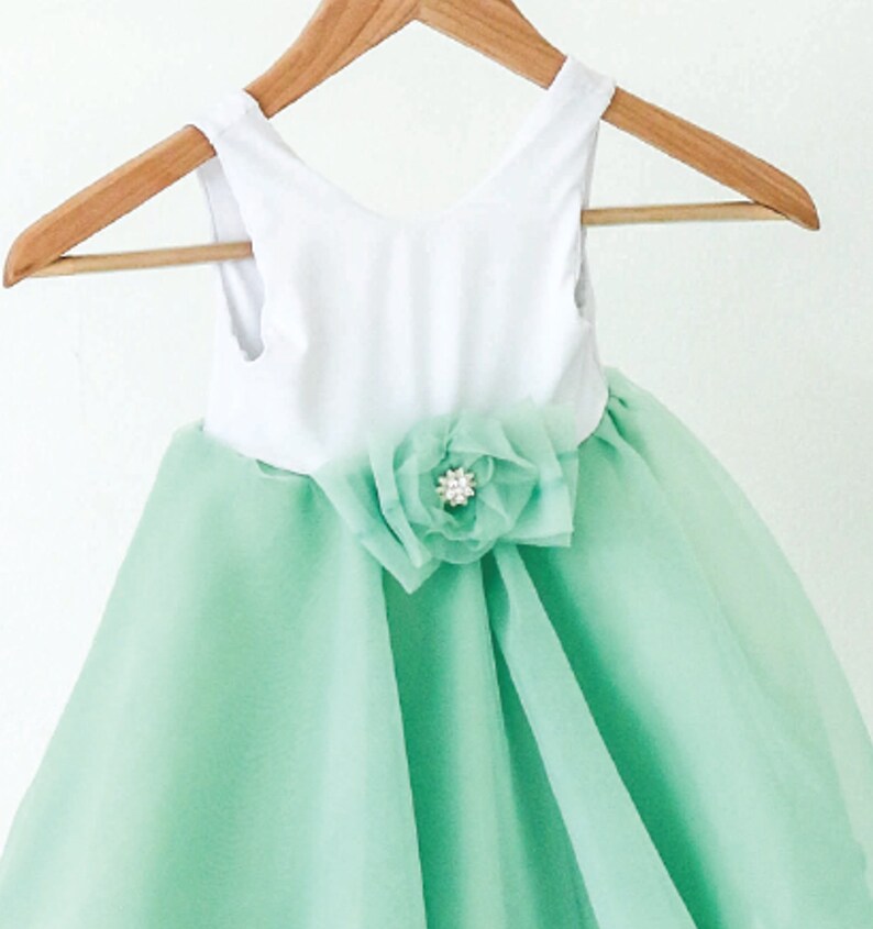 Mint flower girl dress Mint green baby dress Special Etsy