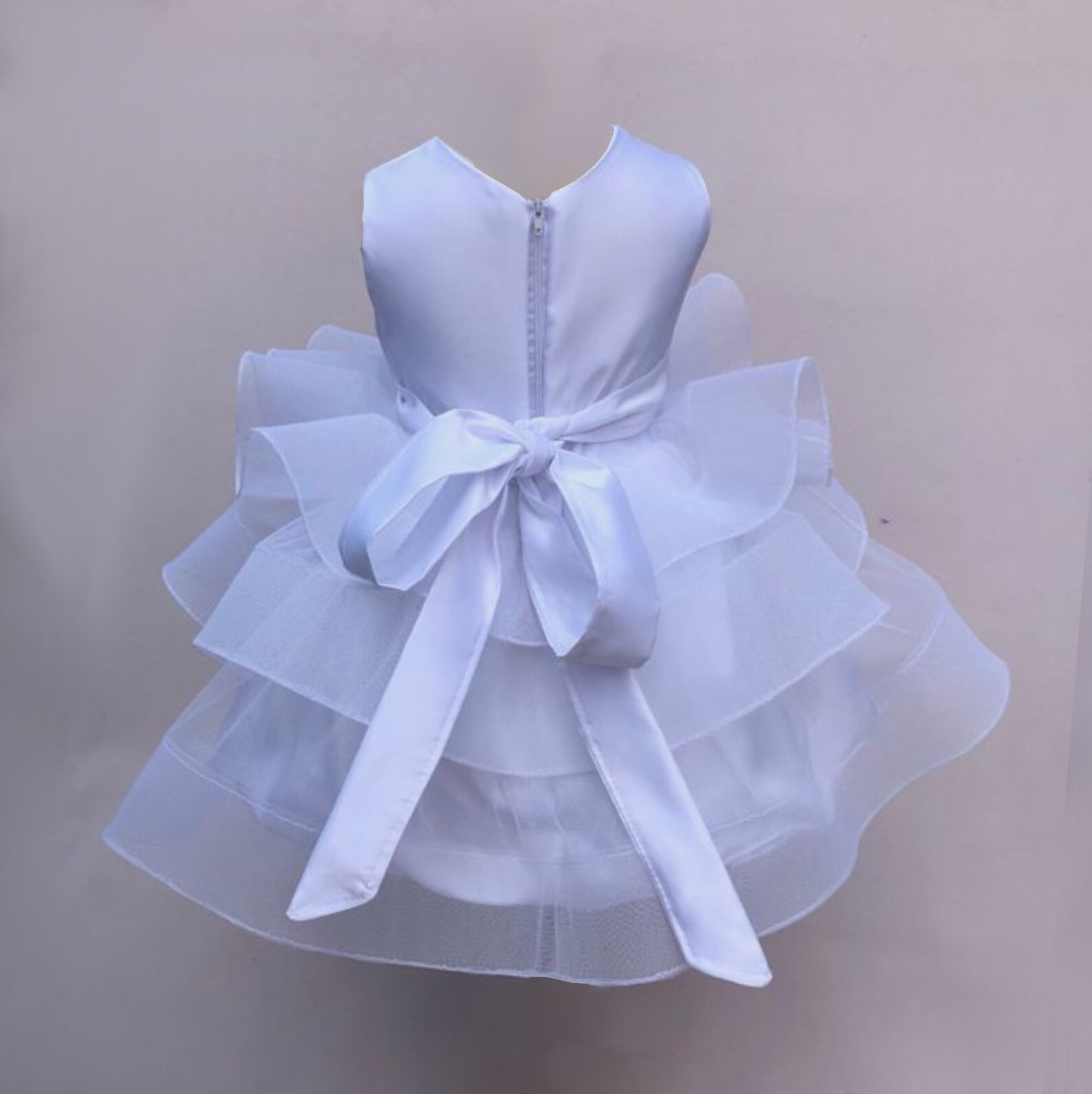 White tutu ruffle dress for girls toddlers and baby girls Etsy