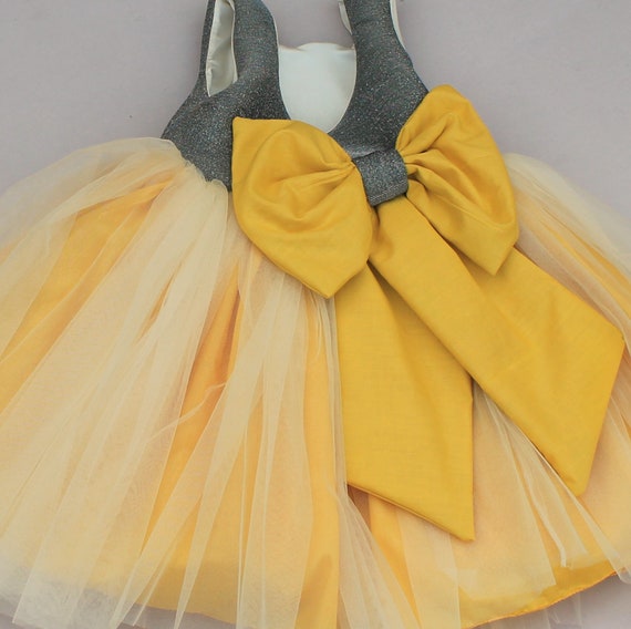 Gelbes und silbernes besonderes Eventkleid Silber | Etsy