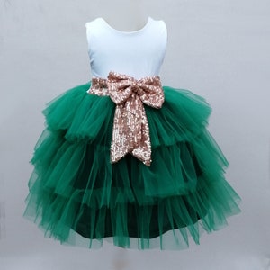 forest green baby dress