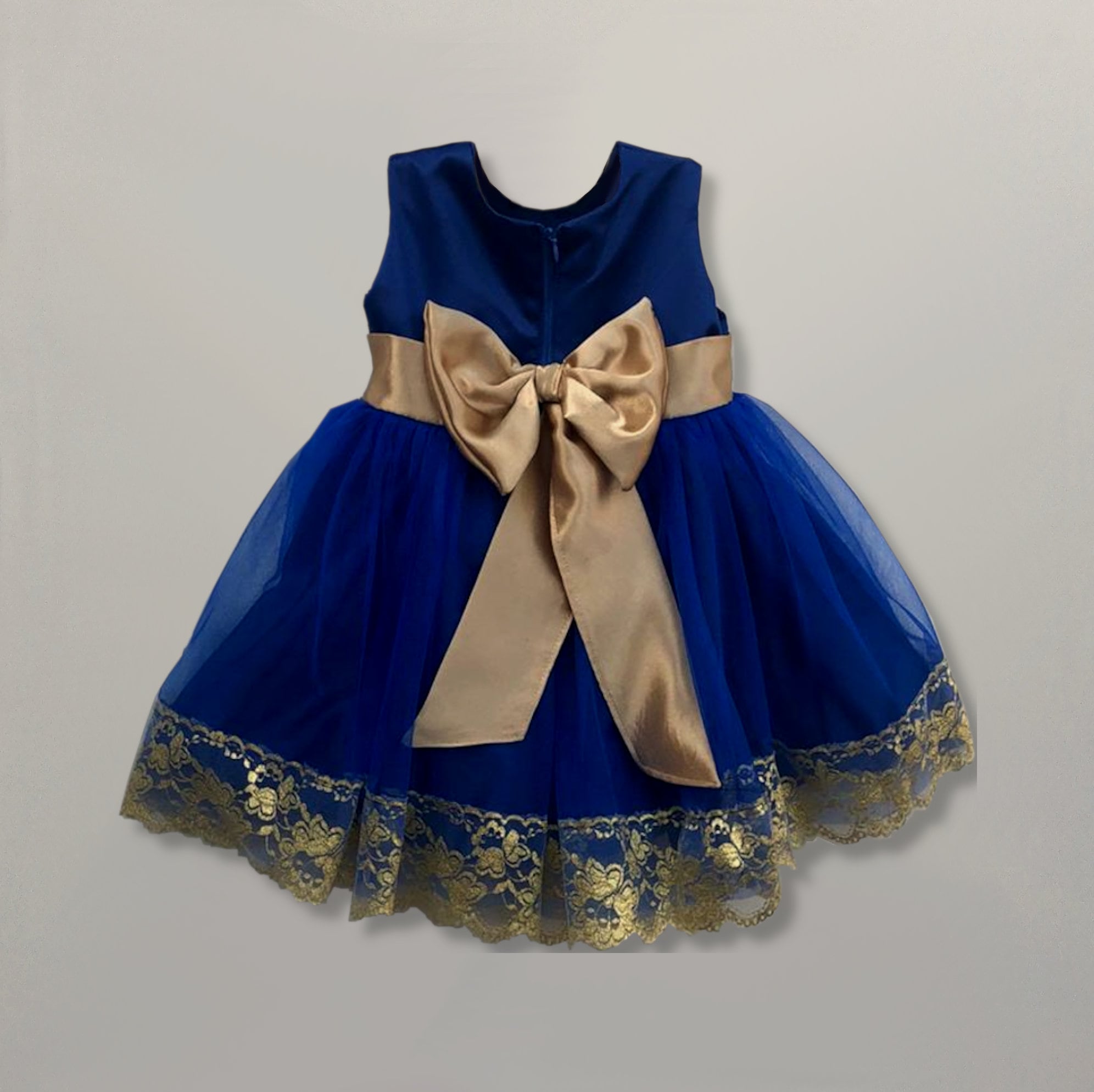 Royal blue and gold dress First birthday dress Baby fancy Etsy
