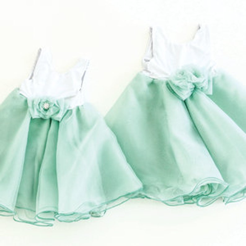 Mint flower girl dress Mint green baby dress Special Etsy