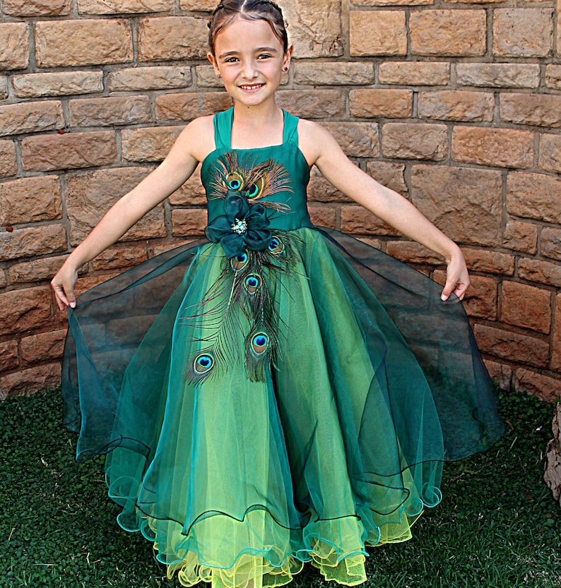 peacock party dresses